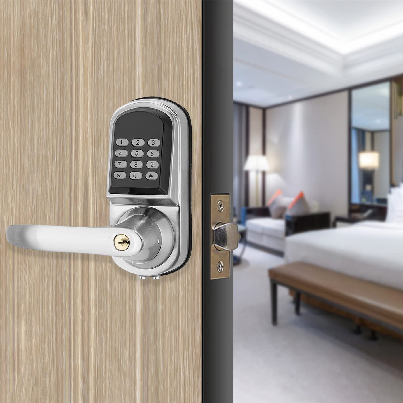 Door Handle - Hochwertiges Kombinationsschloss mit Zinklegierungsgriff TTlock BLE