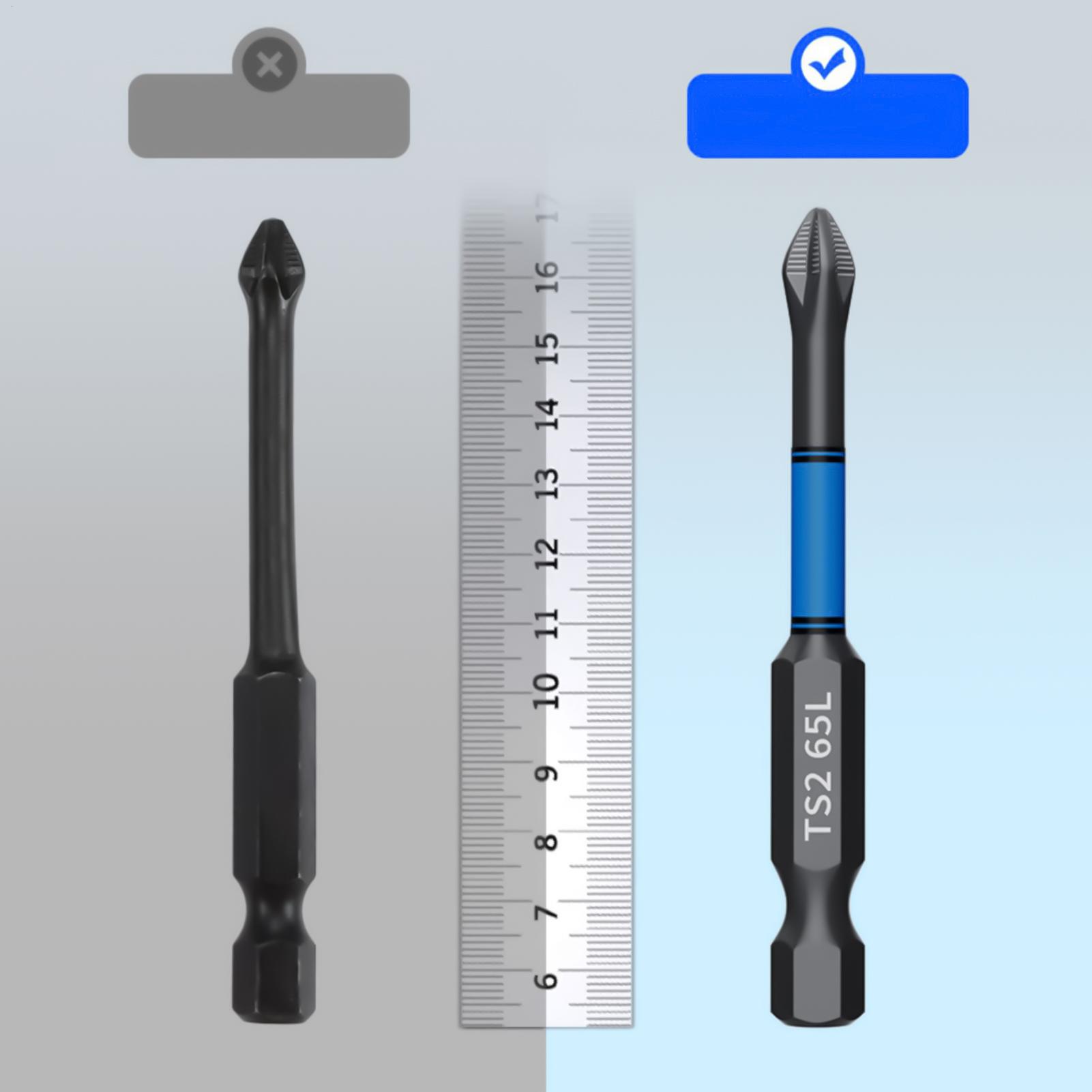 Drill Bits - Bohrer-Schraubendreher-Bit-Set, 6-teilig, magnetisch, robust, mit Sechskantschaft,