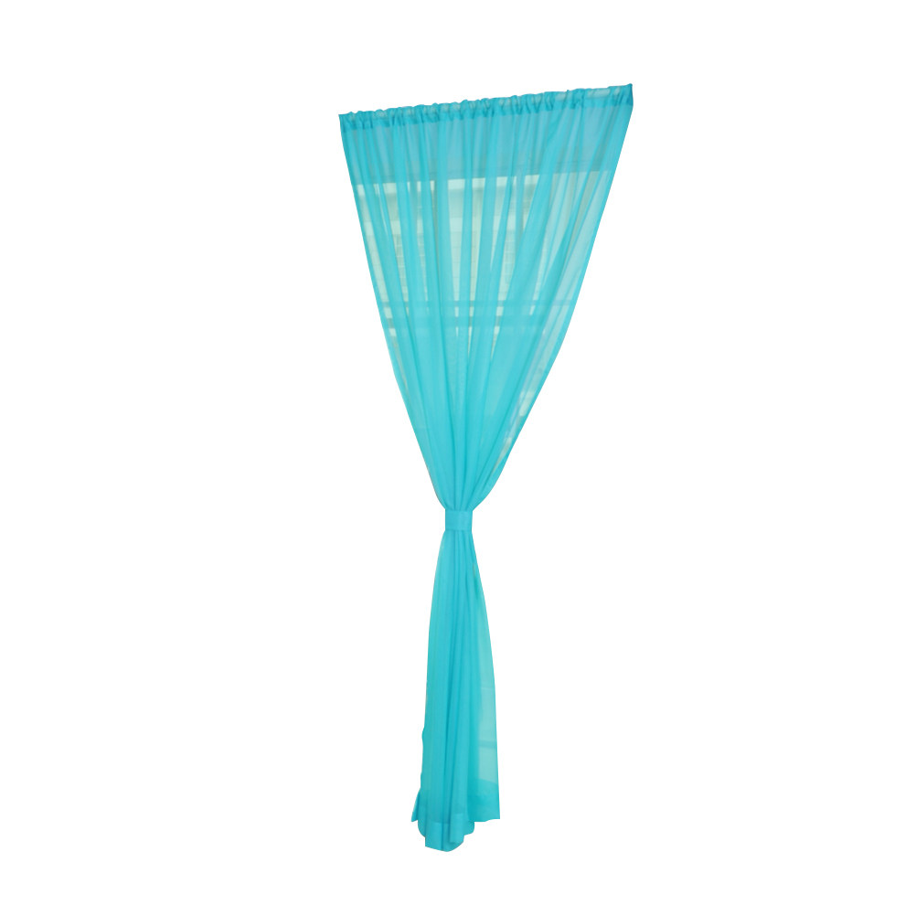 Curtain Rods - Transparenter Voile-Fenstervorhang, Schirmvorhang mit Stangenhalterung, Schlafzimmer,