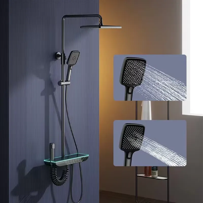 Faucet - Intelligentes digitales Thermostat-Duschset aus Messing mit