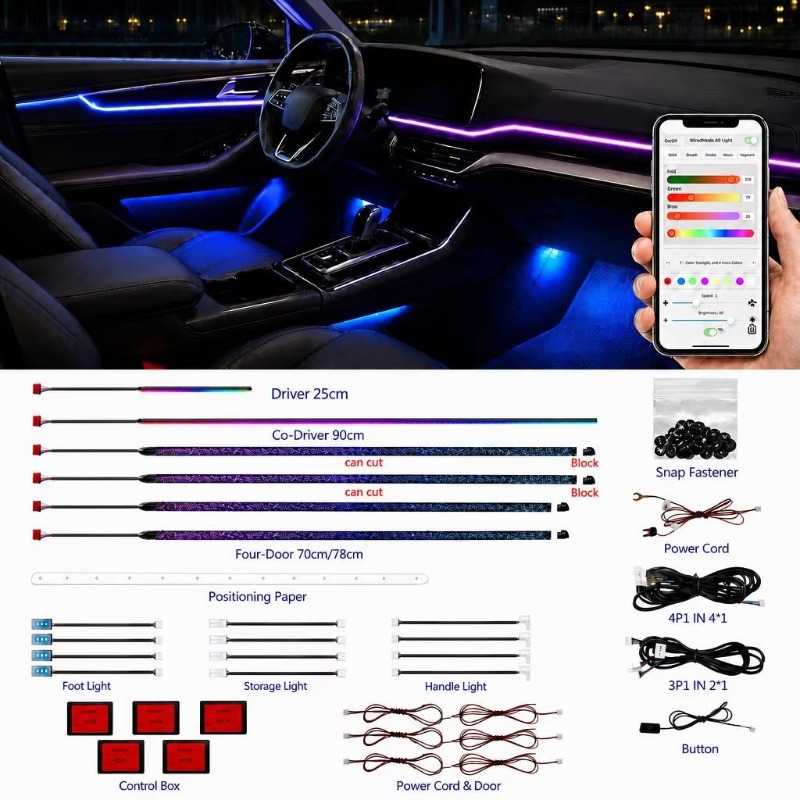 Auto-Ambientebeleuchtungs-Set  – Door Handle Bewertung und Preis