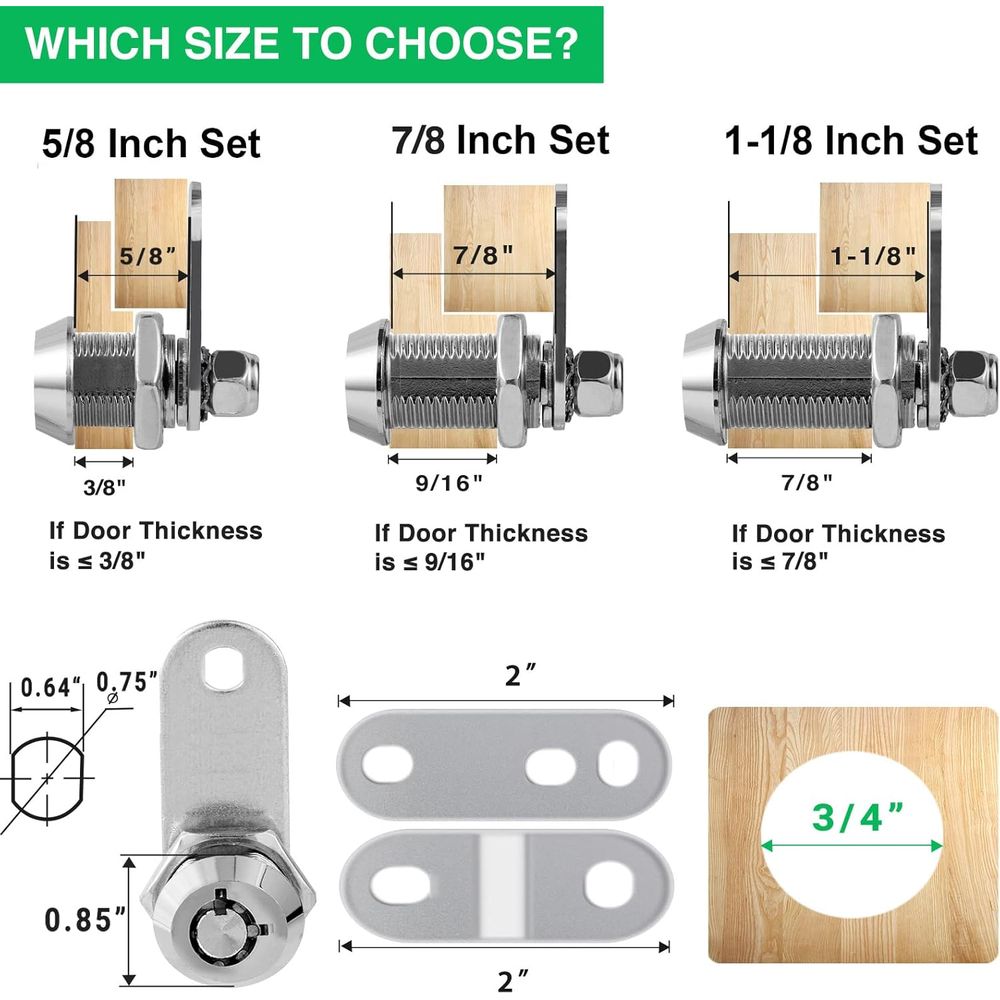 5er-Pack Schrankschlösser mit  – Door Lock Bewertung und Preis