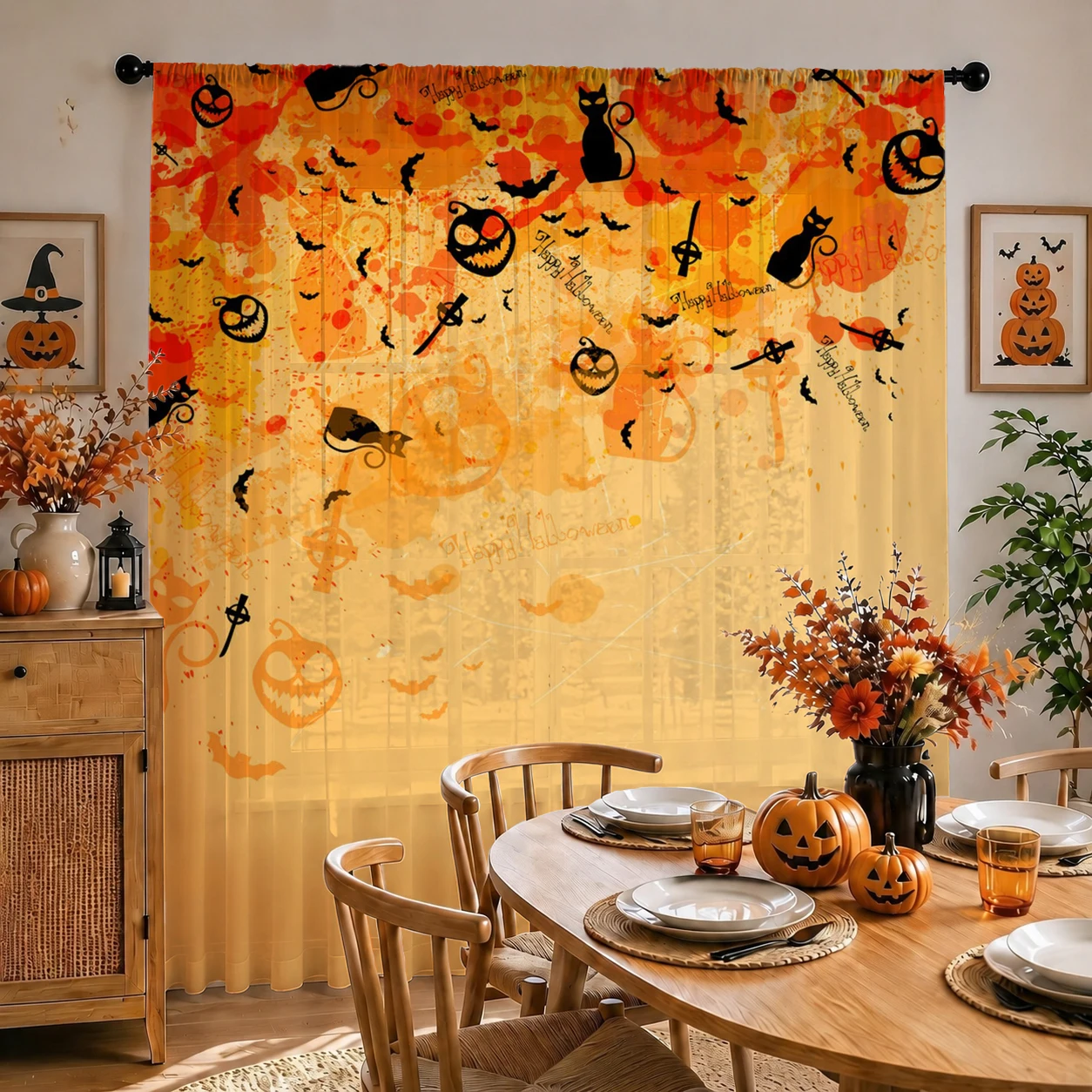 1 Stück Gruseliger Halloween-S – Curtain Rods Bewertung und Preis