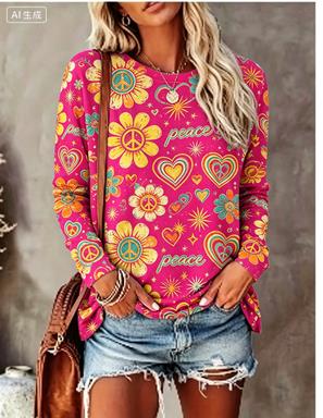 Damen Langarm-T-Shirt mit Hipp – Wallpaper Bewertung und Preis