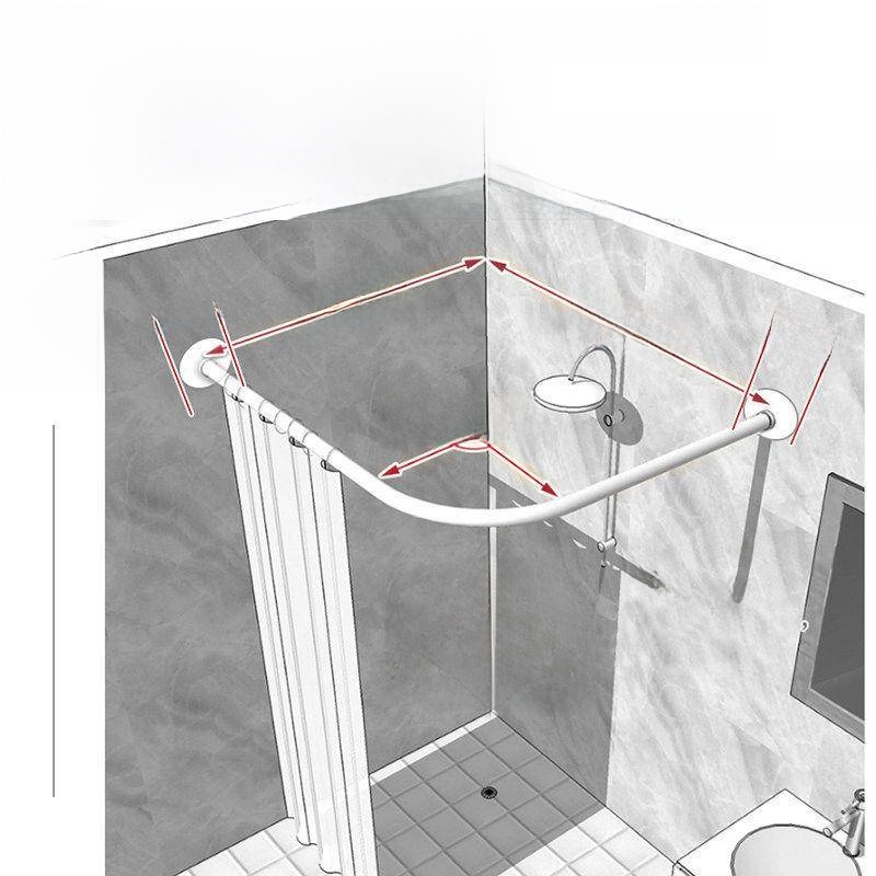 Bogenförmige Badezimmer-Duschs – Curtain Rods Bewertung und Preis